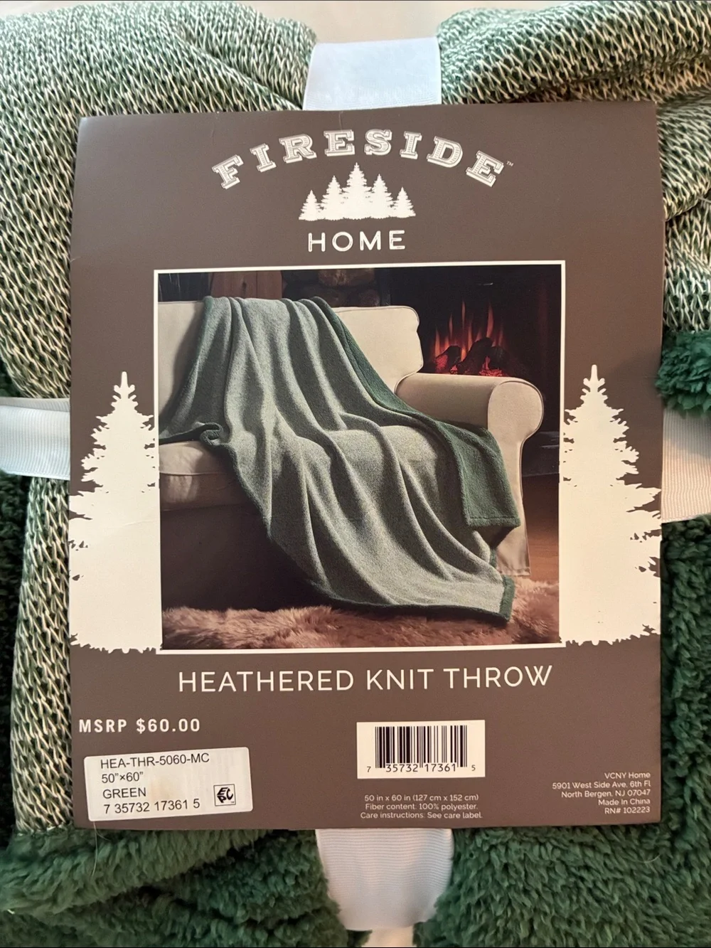 fireside home heathered knit